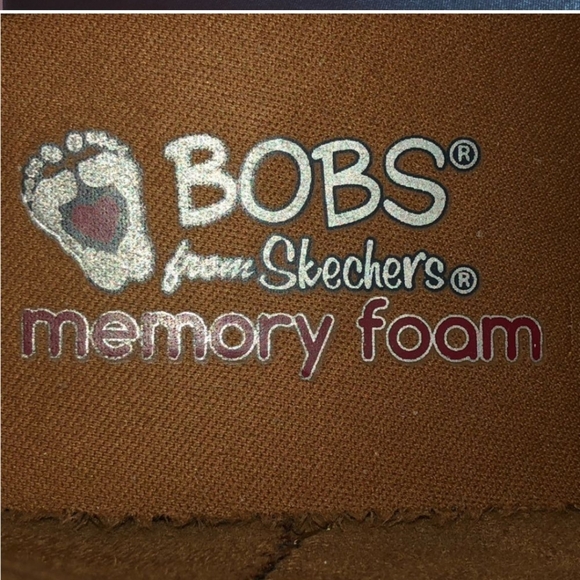 Skechers Bobs tan suede leather ankle platform boots sz 7.5 - Picture 3 of 6